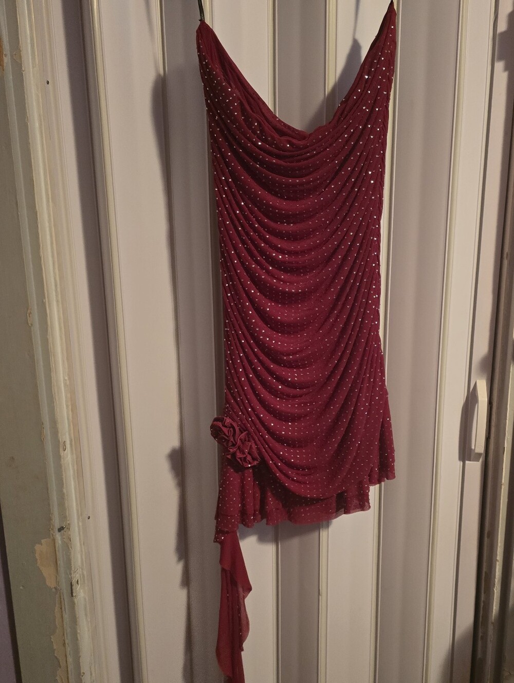Forever 21+ Hot Pink Beaded Cowl Mini Dress
